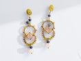 Load image into Gallery viewer, The Rose - Wire Wrapped Brass Hoop Earrings -One of a Kind
