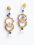 Load image into Gallery viewer, The Rose - Wire Wrapped Brass Hoop Earrings -One of a Kind
