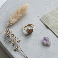 Load image into Gallery viewer, Fancy Jasper Brass Statement Ring, Adjustable, 11mm, No. 07
