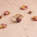 Load image into Gallery viewer, Fancy Jasper Brass Statement Ring, Adjustable, No. 08
