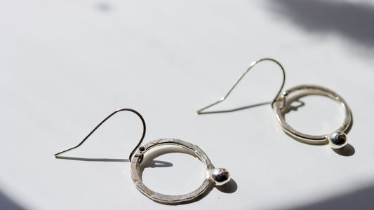 Handmade Sterling Silver Circle Earrings