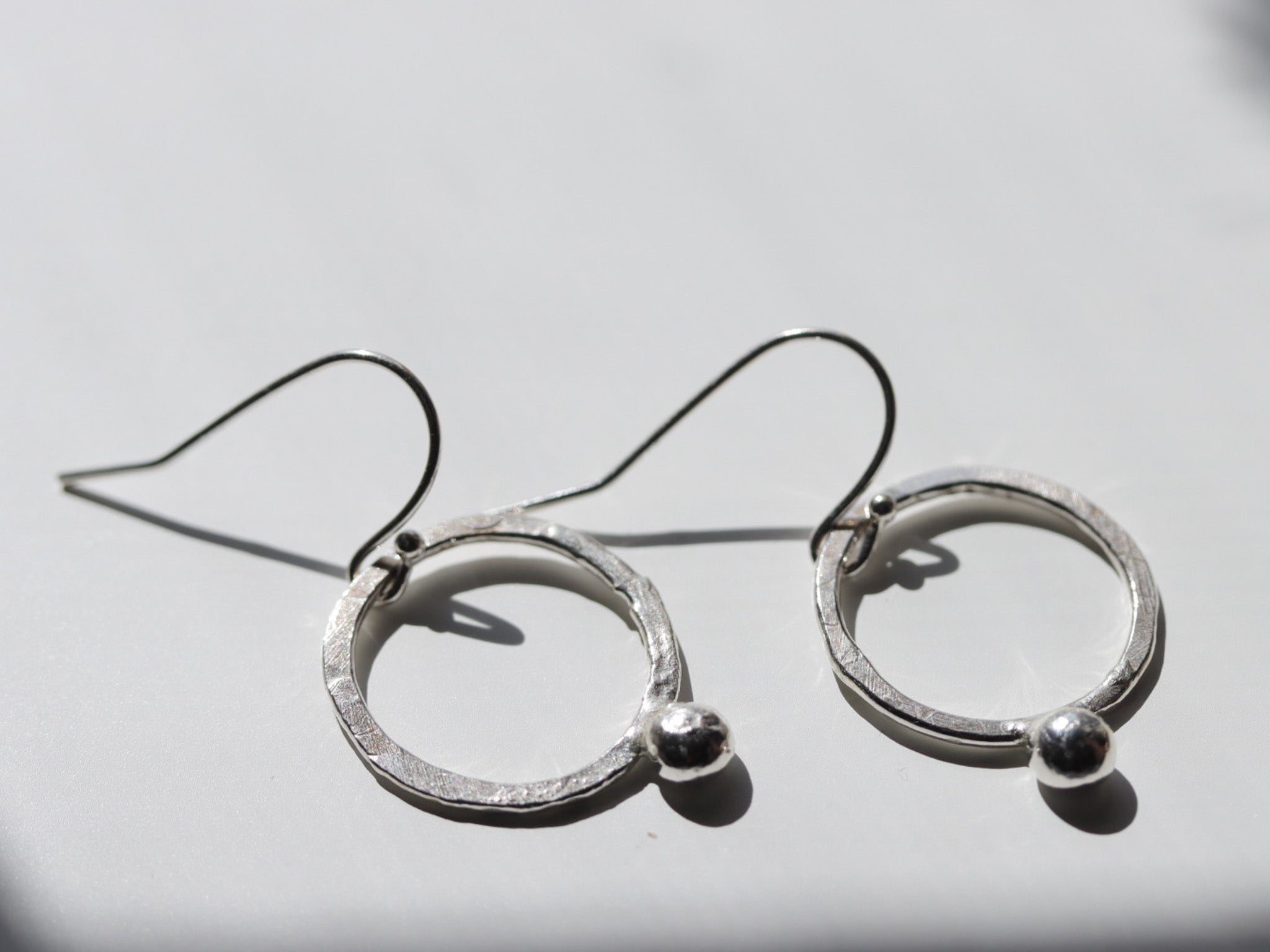 Handmade Sterling Silver Circle Earrings