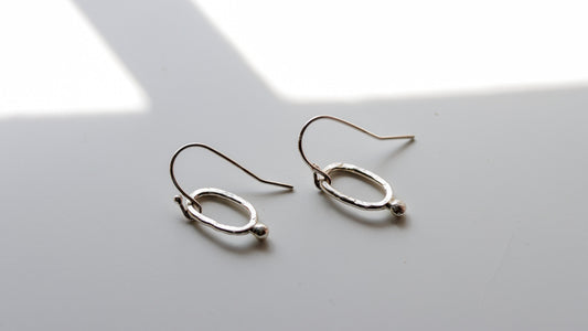 Handmade Sterling Silver Small Circle Earrings