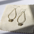 Load image into Gallery viewer, Minimalist Sterling Silver Earrings with Labradorite Gemstones
