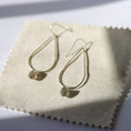 Load image into Gallery viewer, Minimalist Sterling Silver Earrings with Labradorite Gemstones
