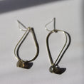 Load image into Gallery viewer, Minimalist Sterling Silver Earrings with Labradorite Gemstones
