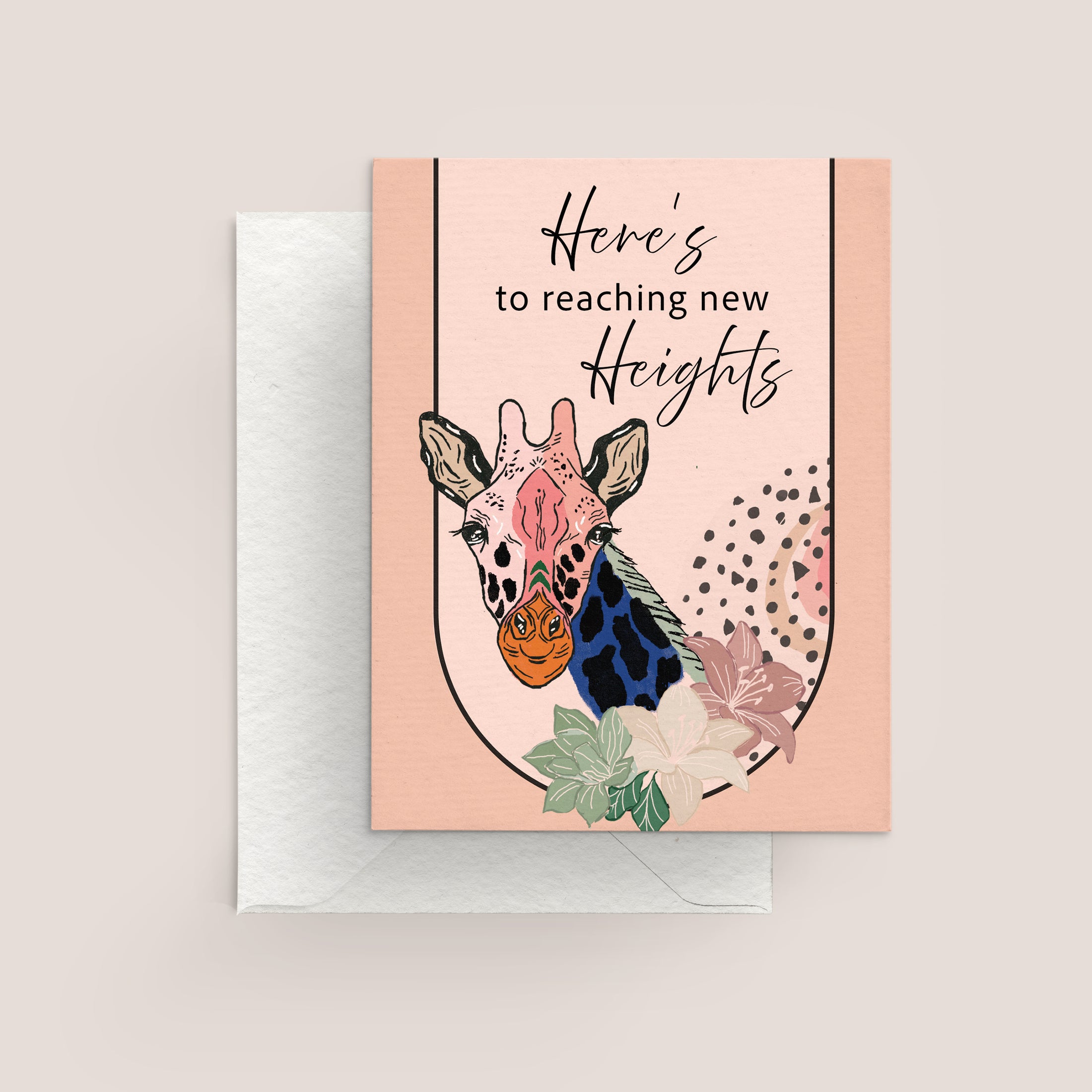 "Here's to Reaching New Heights" Motivational Card
