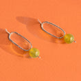 Load image into Gallery viewer, Olive Jade Sterling Silver Earrings
