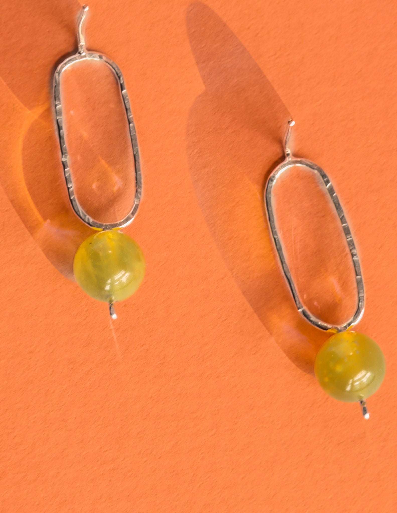 Olive Jade Sterling Silver Earrings