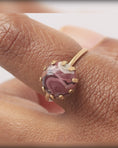Load and play video in Gallery viewer, Fancy Jasper Brass Statement Ring, Adjustable, No. 08
