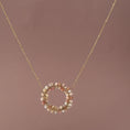 Load and play video in Gallery viewer, "Harmony" Gold Necklace - Pink Peruvian Opal
