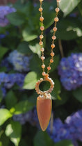 Load and play video in Gallery viewer, "Kayla" Peach Moonstone Necklace
