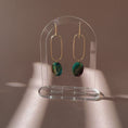 Load and play video in Gallery viewer, Teal Impression Jasper Earrings
