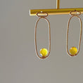 Load and play video in Gallery viewer, Yellow Chalcedony Gemstone Earrings, 14k Gold Filled Post Earrings
