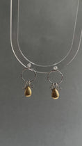 Load and play video in Gallery viewer, Sterling Silver Earring with Gold Tear Drops
