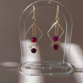 Load and play video in Gallery viewer, Purple Fluorite Gemstone Earrings, 14k Gold Filled Earring
