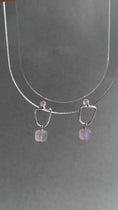 Load and play video in Gallery viewer, Pink Chalcedony Sterling Silver Earrings
