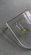 Load and play video in Gallery viewer, Olive Jade Sterling Silver Earrings
