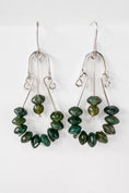 Load image into Gallery viewer, Green Moss Agate Sterling Silver Dangle Earrings
