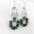 Load image into Gallery viewer, Green Moss Agate Sterling Silver Dangle Earrings
