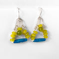 Load image into Gallery viewer, Olive Jade Sterling Silver Dangle Earrings
