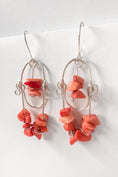 Load image into Gallery viewer, Pink Coral Stone, Sterling Silver Dangle Earrings
