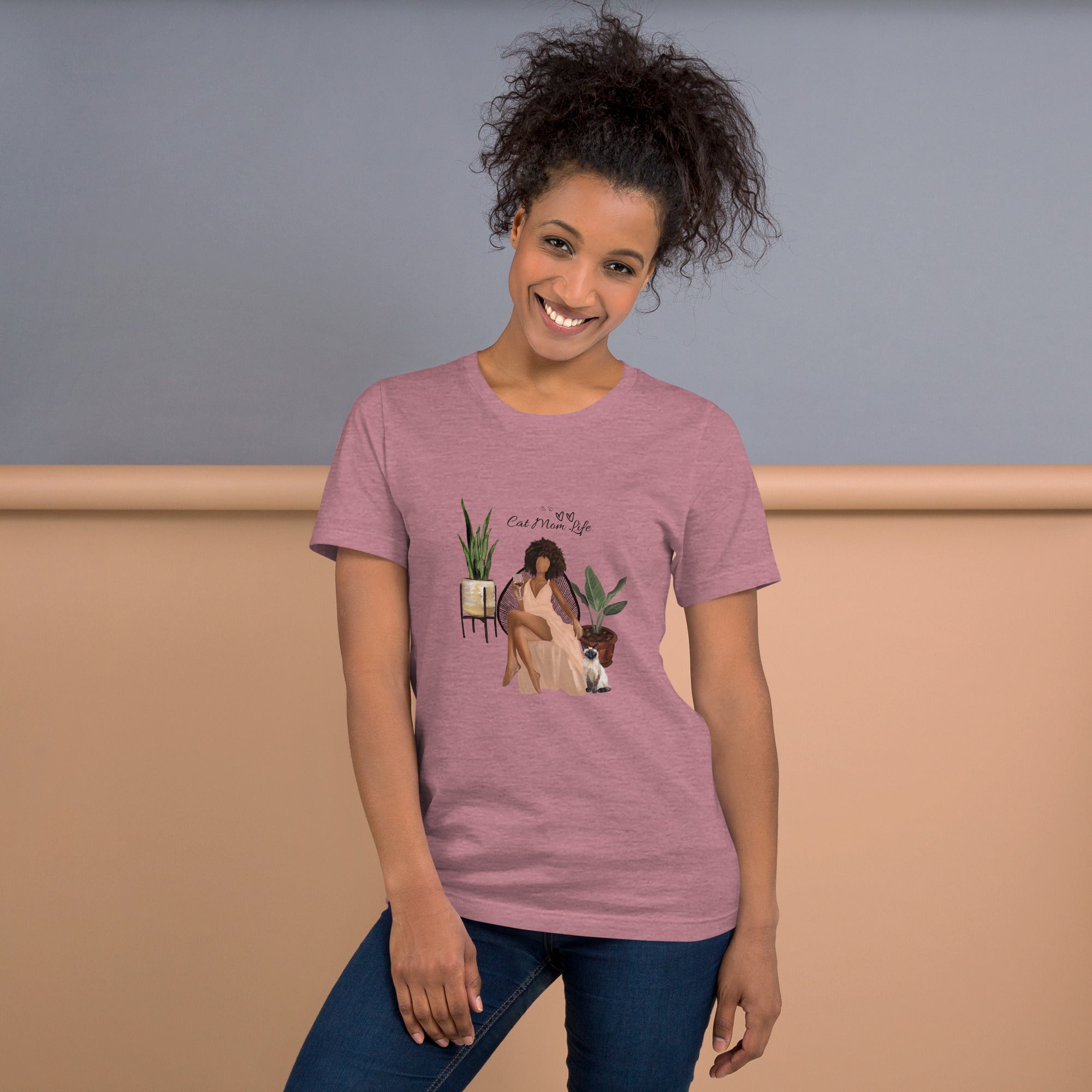 Cat Mom Life T-shirt ( Bohemian)