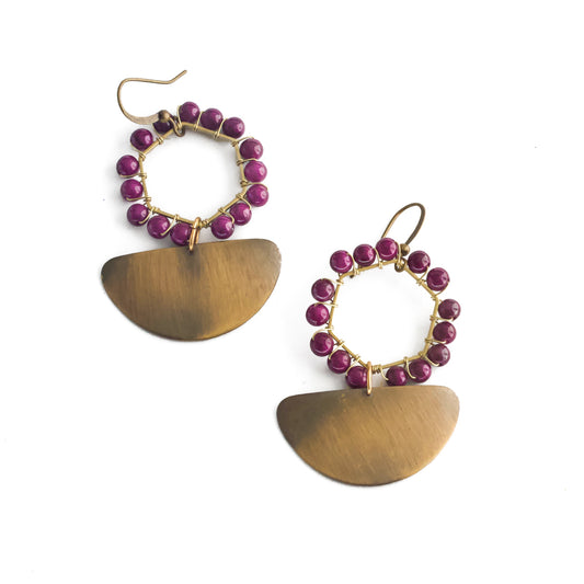 Purple Jade Earrings