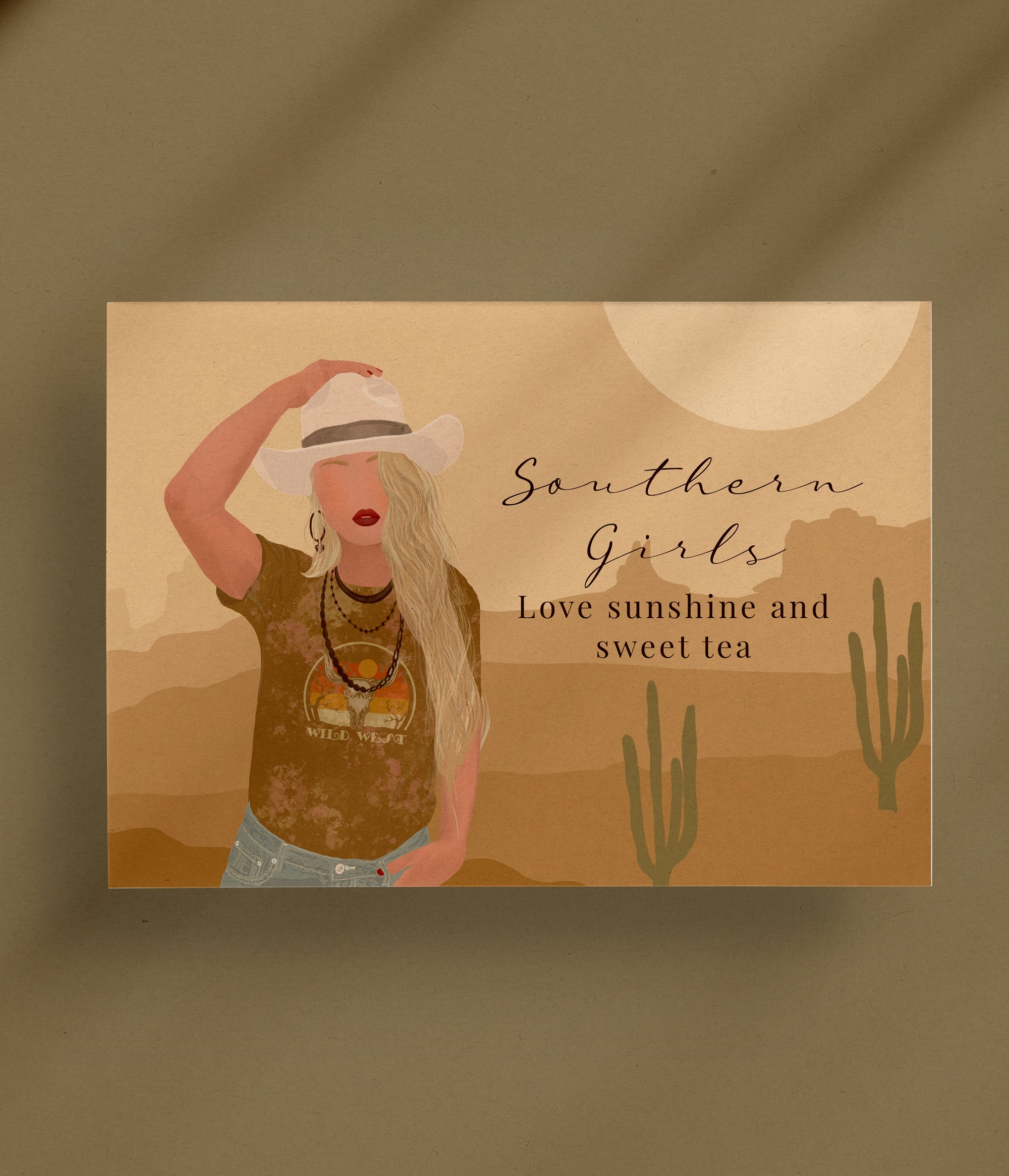 "Southern Girl" Greeting Card